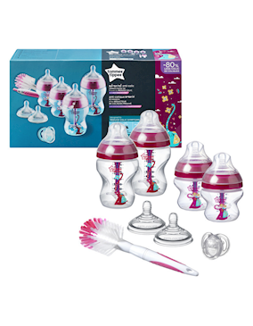 Tommee Tippee Advanced Anti-colic újszülött cumisüveg kezdőszett rózsaszín (8db)