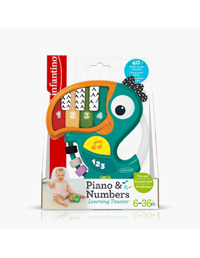 Infantino Piano & Numbers tanulójáték - tukán
