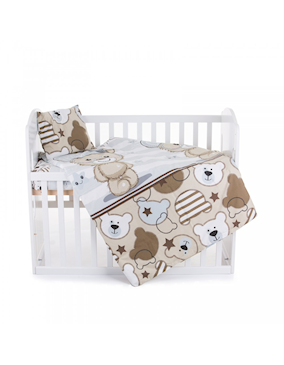 Chipolino 5 részes ágynemű garnitúra - Beige Bear