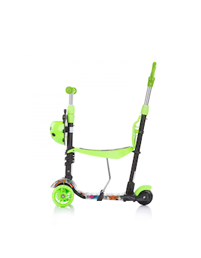 Chipolino Kiddy Evo roller tolókarral - Green Graffiti