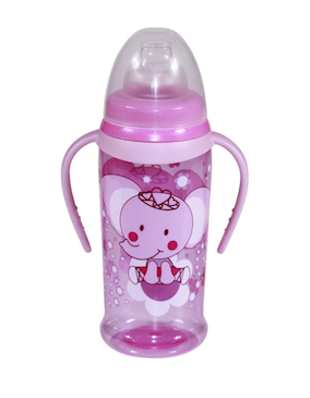 Baby Care itató puha ivócsörrel és fogantyúval 350ml - vegyes színekben