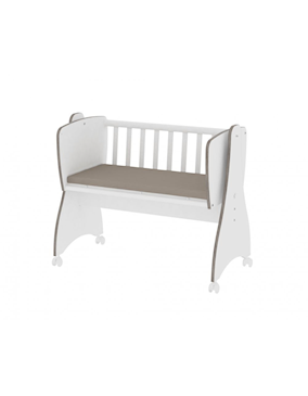 Lorelli First Dreams ringatható bölcső 105x55 - White & Coffee / Fehér & Kávé