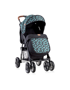 Lorelli Ines sport babakocsi + lábzsák - Black Leaves 2020